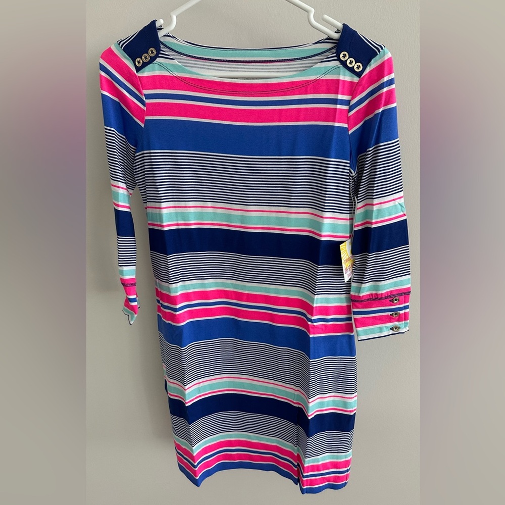 Lilly Pulitzer UPF 50+ Sophie Dress- Kaleidoscope Jungle Strip
